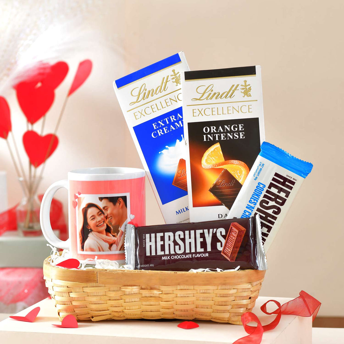 Mug with  Chocolate Gift Basket for Love One