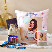 Birthday Chocolate Cushion and Mug Gift Set