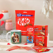 Anniversary Photo Mug with KitKat and Choco Pie