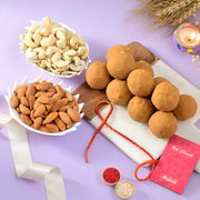 Bhai Dooj Delight with Ladoo and Dry Fruits