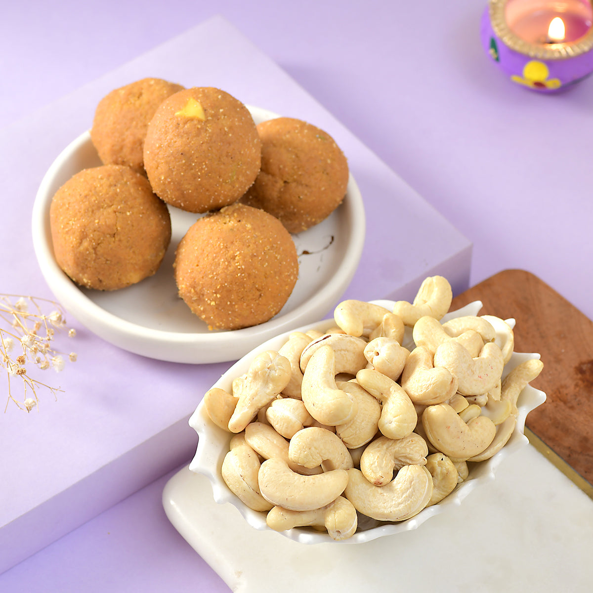 Cashew with Besan Laddu Bhai Dooj Combo