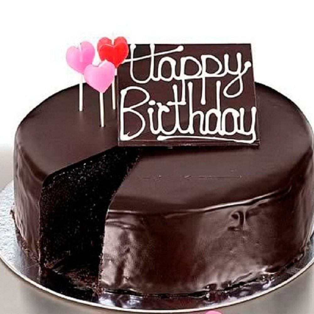 Fresh Cream Chocolate Birthday Cake