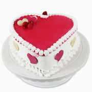 Lovely Heart Shape  Strawberry Cake