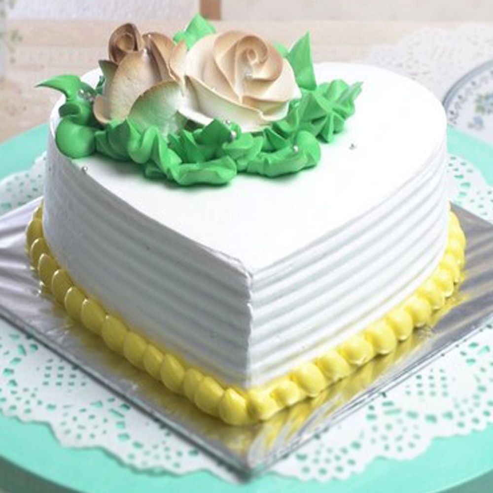 Best Heart Shape Vanilla Cake