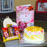 Pineapple Cake and Chocolate Birthday Gift