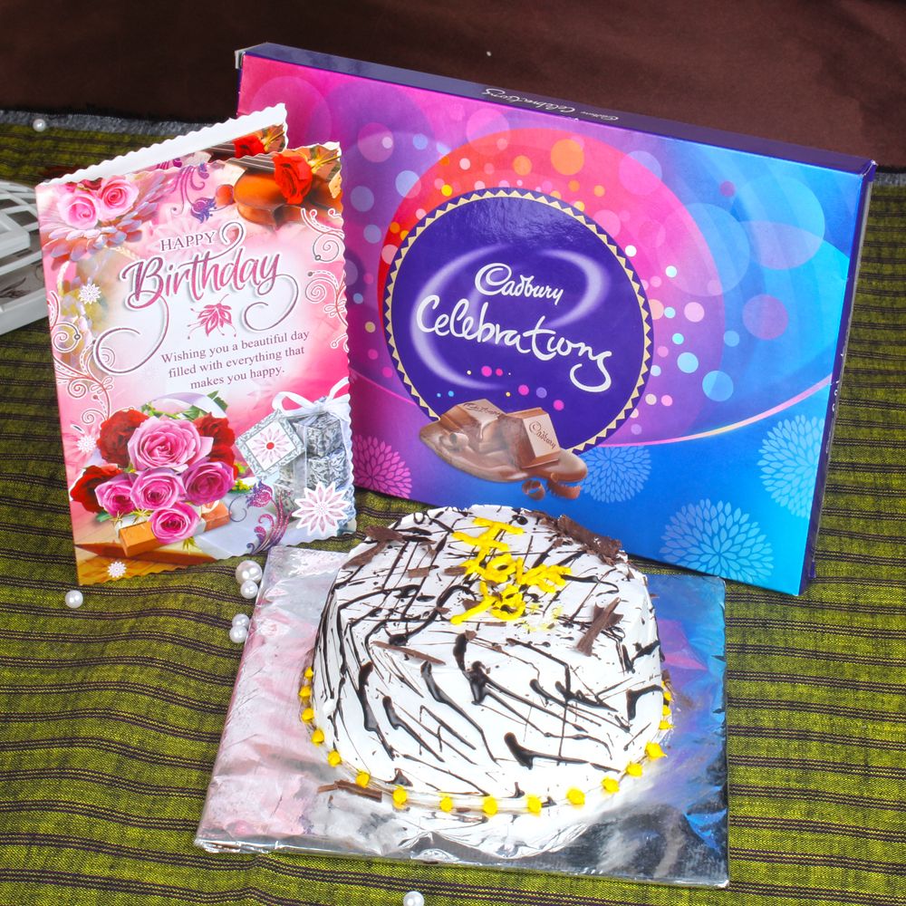 Vanilla Cake and Birthday Chocolate Gift
