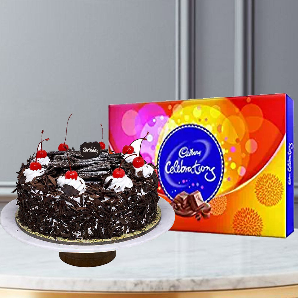 Black Forest Cake with Celebration Chocolates