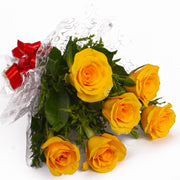 Sunny Yellow Rose Bouquet