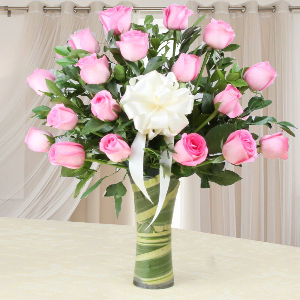 Elegance of Pink Rose Vase