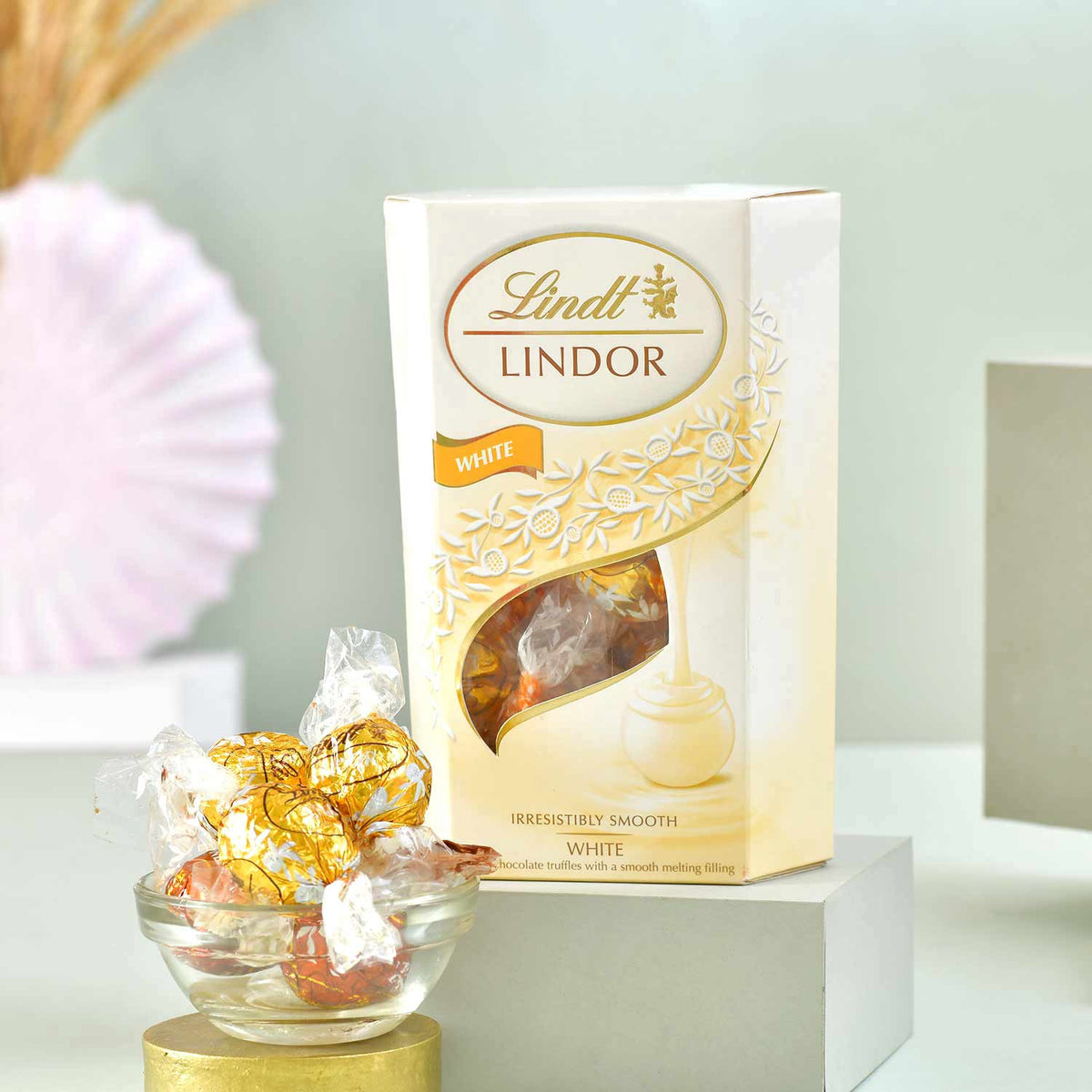 Premium Diwali Gift Box of Lindor Chocolates and Dry fruit Bombay Halwa