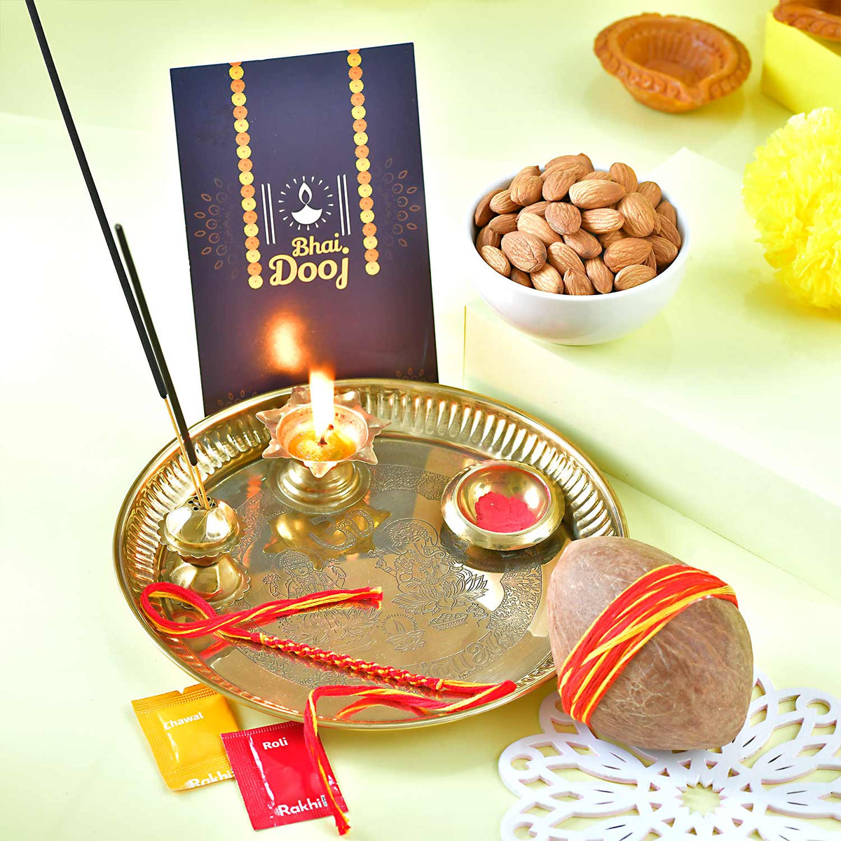Bhaidooj Tilak  Puja Thali Gift Combo
