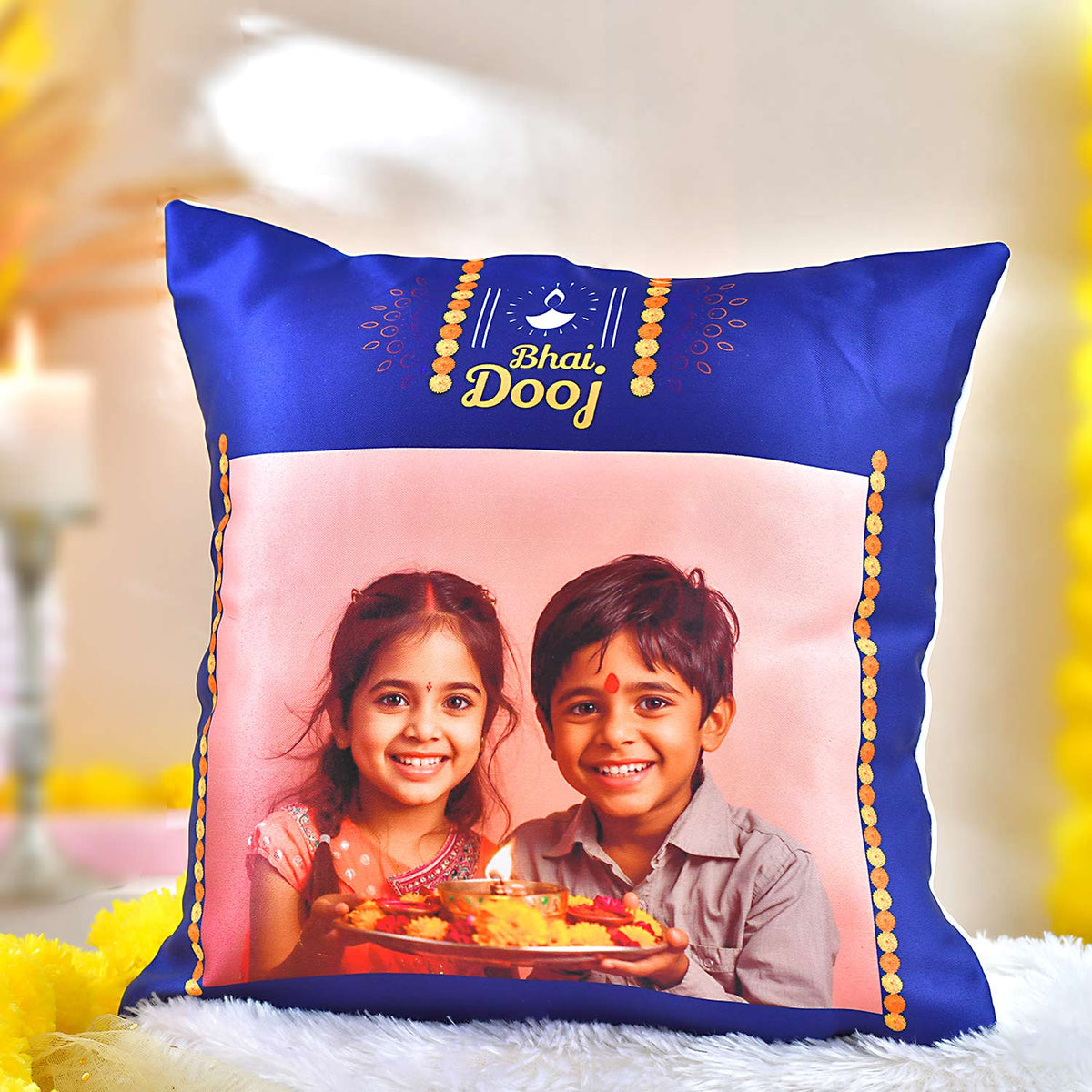 Exclusive Bhaidooj Personalize Image Cushion