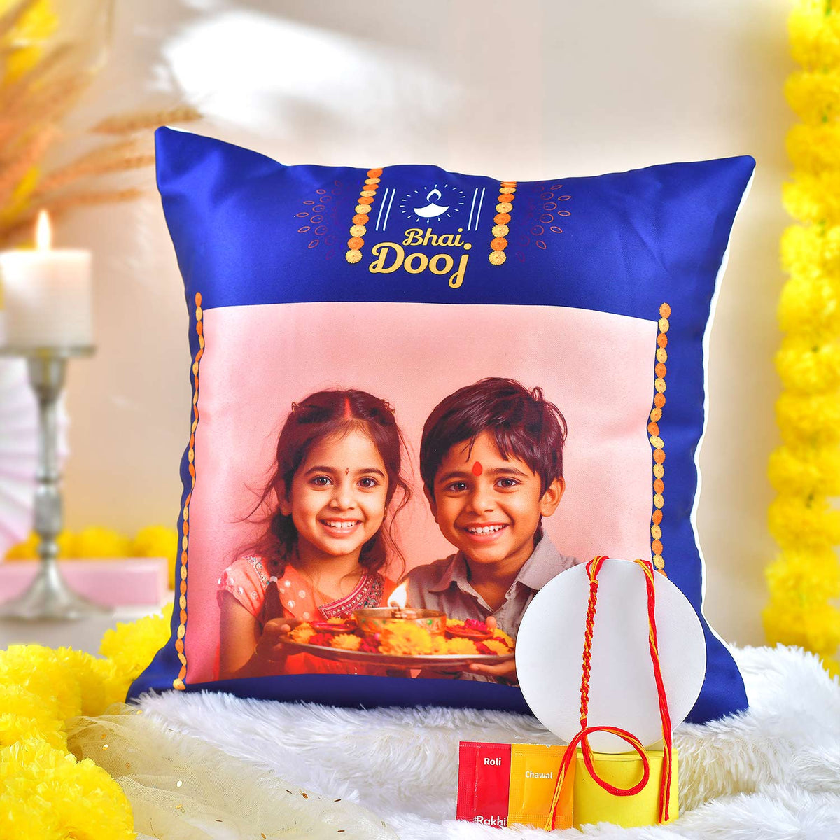 Exclusive Bhaidooj Personalize Image Cushion