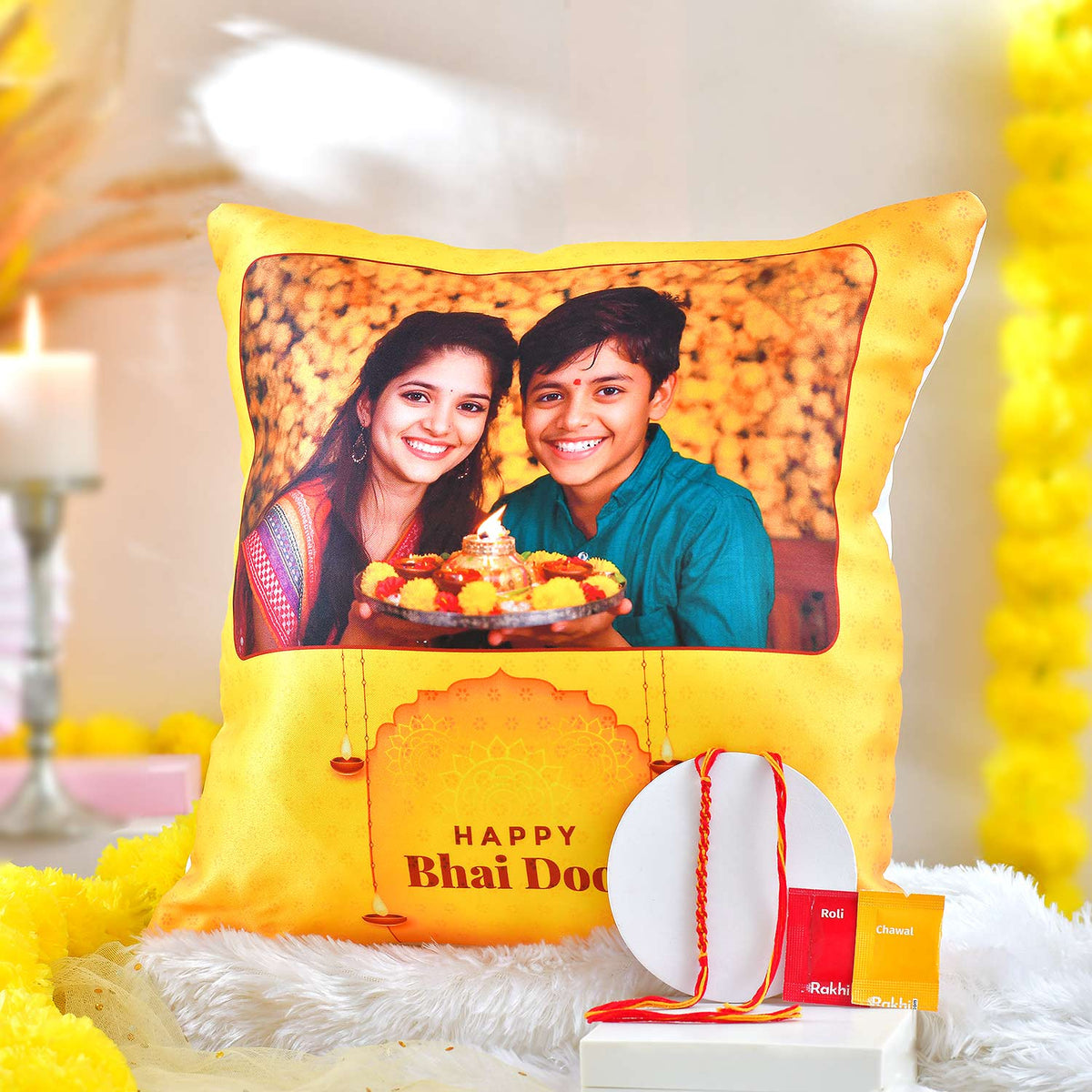 Bhai Dooj Special Brother Personalized Cushion