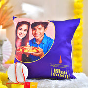 Exclusive Personalize Photo Cushion for Bhaidooj