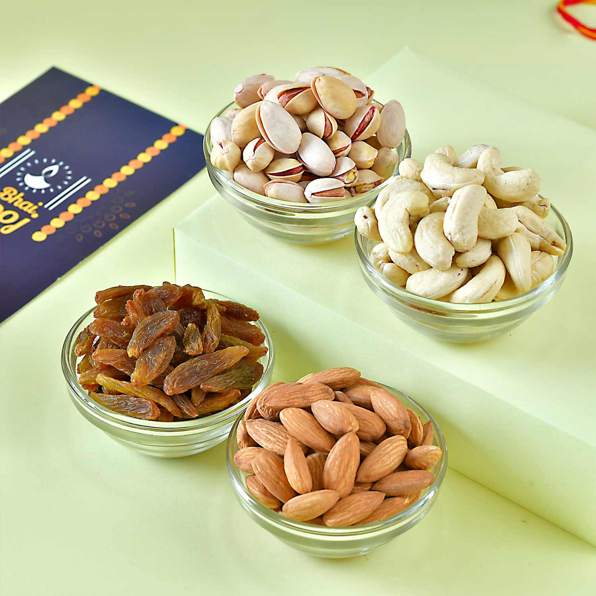 Bhaidooj Gift Box of  Dryfruit with  Toblerone Chocolate