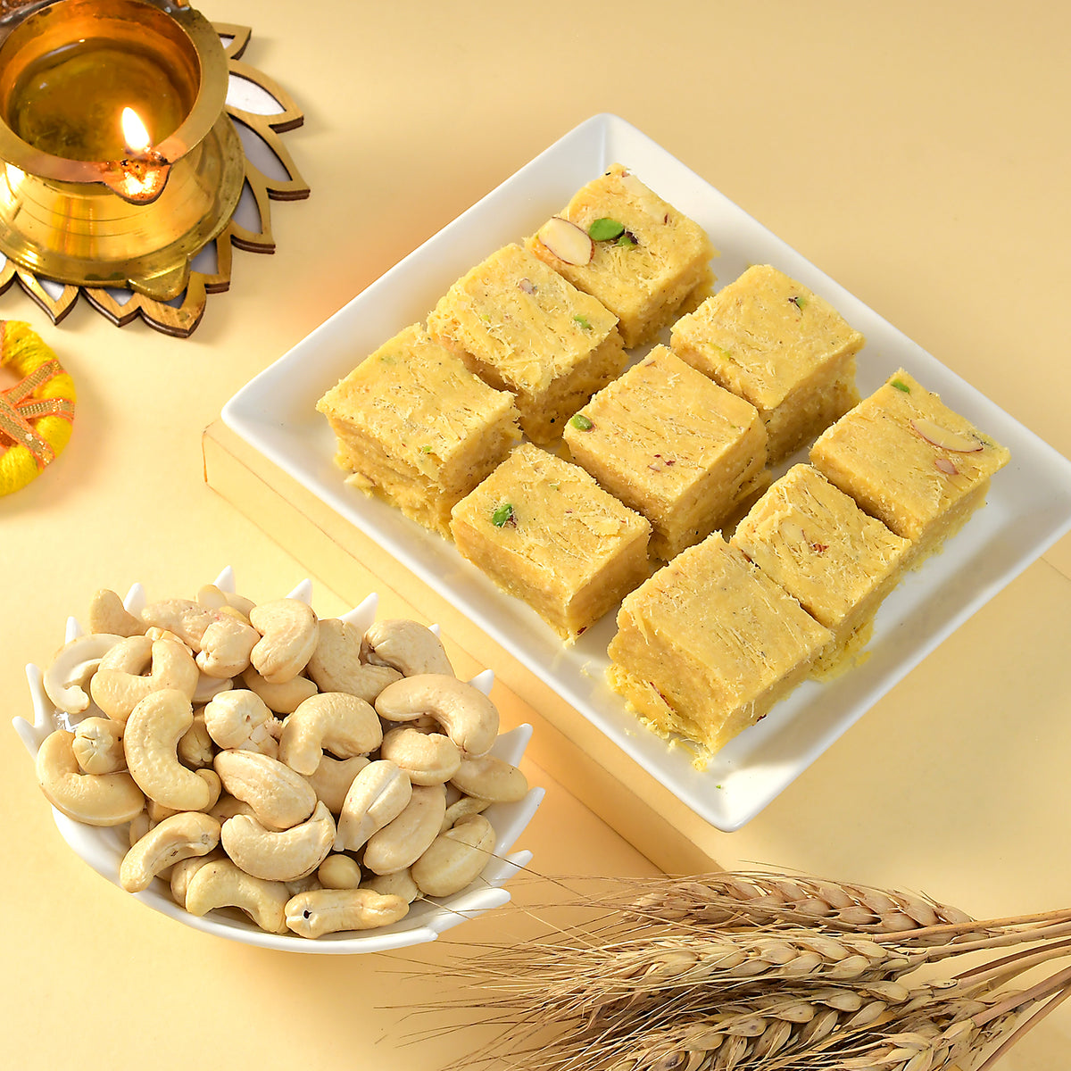 Radha Krishna Puja Thali Bhaidooj Gift
