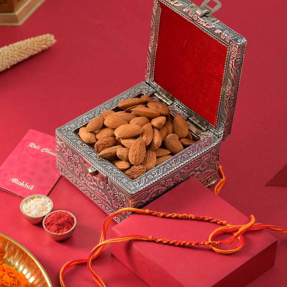 Box of Crunchy Almond for Bhaidooj Gift