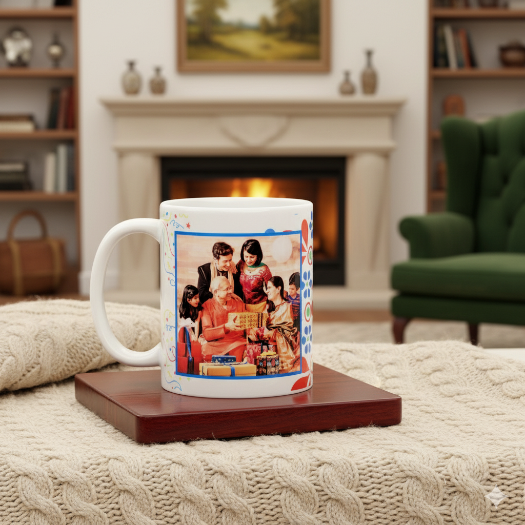 Diwali Special Mug with Personalized Photo Print
