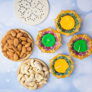 Almond Cashew with Diya for Diwali Gift