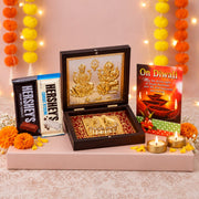Laxmi-Ganesha Blessings with Chocolates Diwali Gift