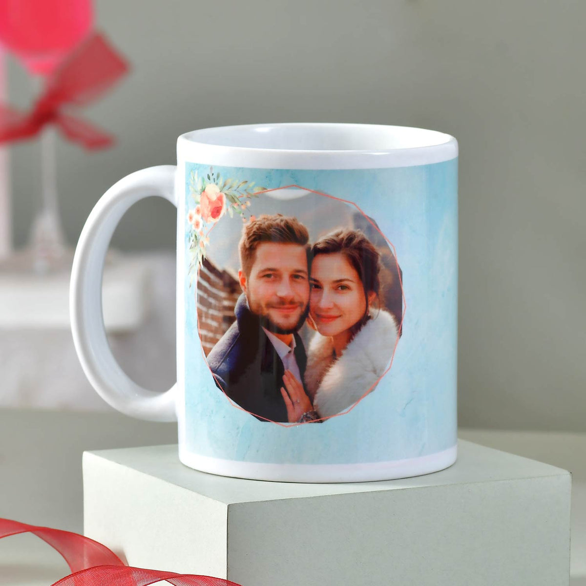 Personalized Anniversary Mug and Tea Coaster Set