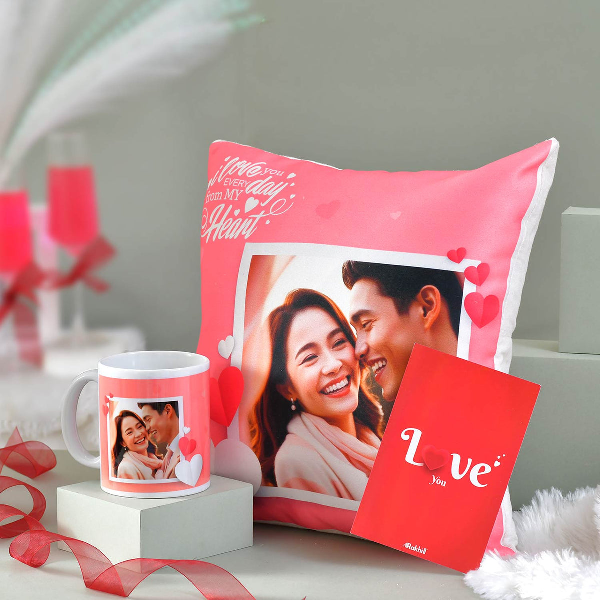 Personalized Love Cushion and Mug Combo