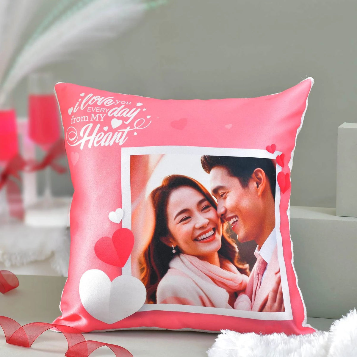 Personalized Photo Cushion for Love