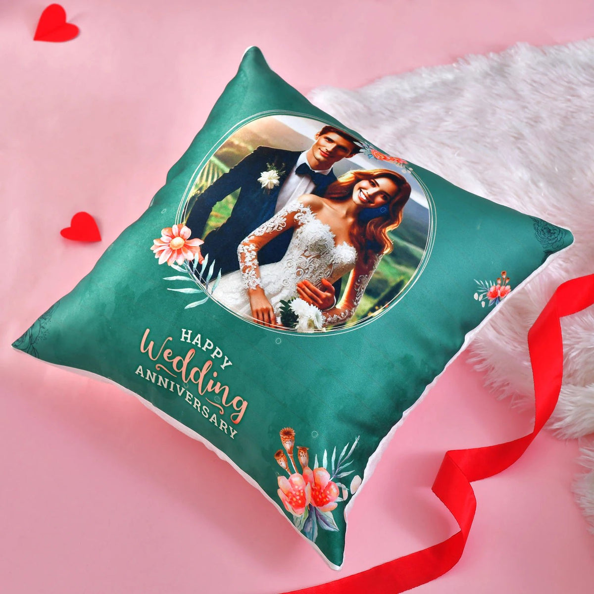 Personalized Wedding Anniversary Cushion