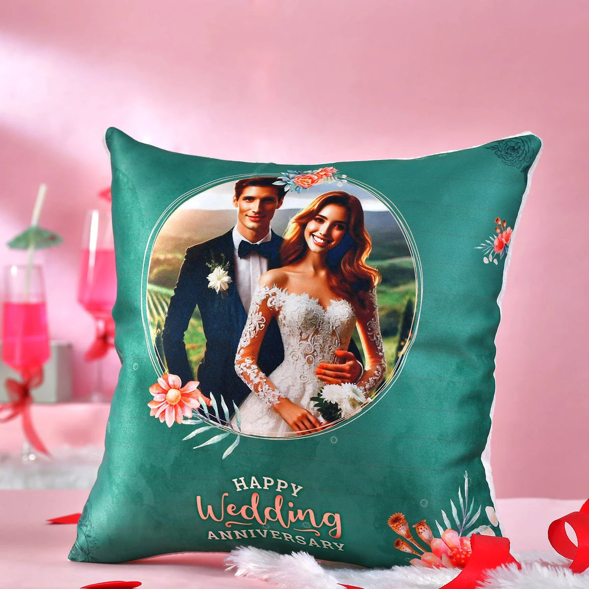 Personalized Wedding Anniversary Cushion