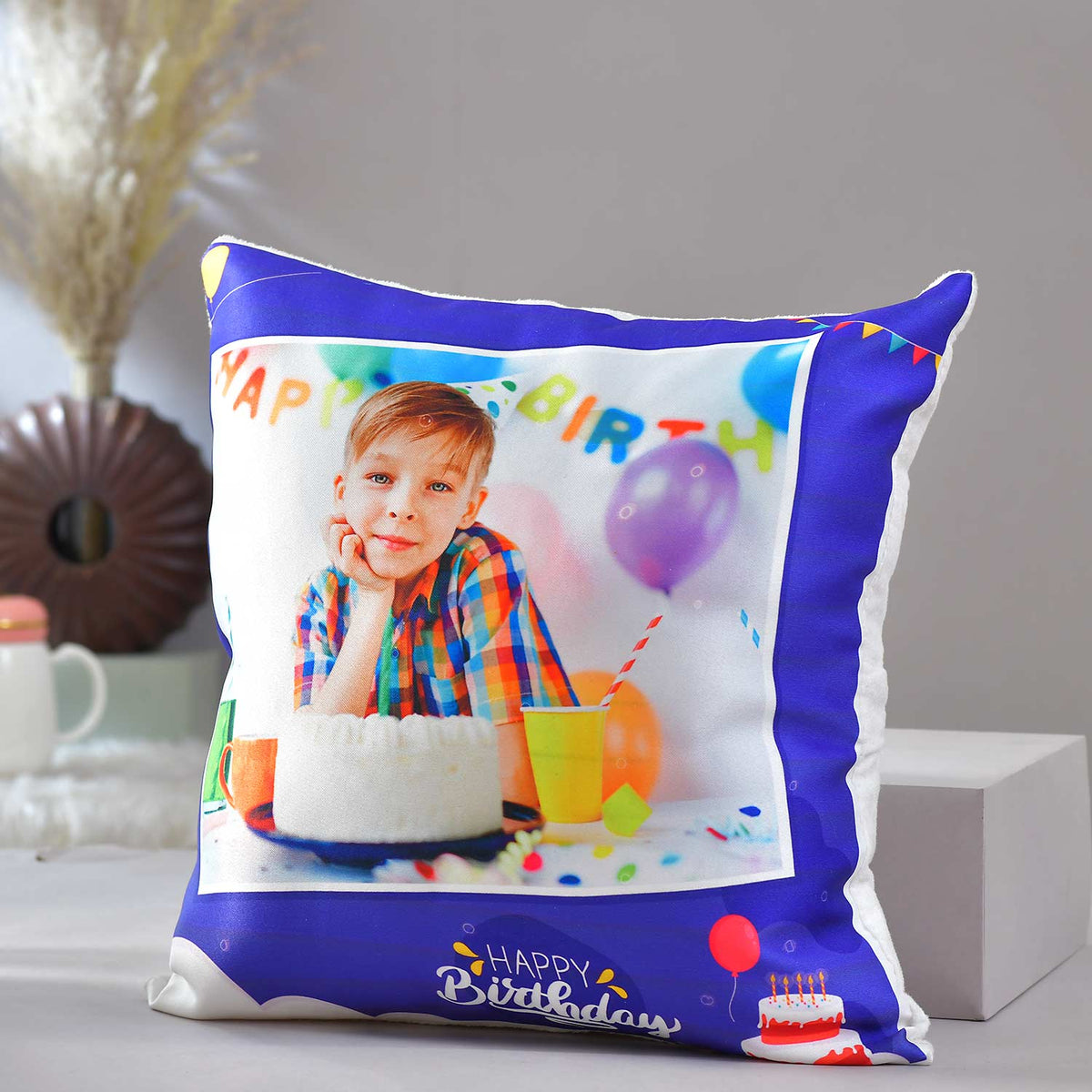 Birthday Personalized Cushion with Lindt Chocolates Combo