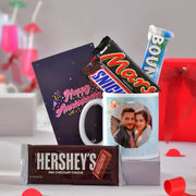 Anniversary Photo Mug with Chocolate Treat