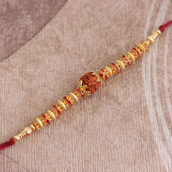 Send Captivating Rudraksha Rakhi Online