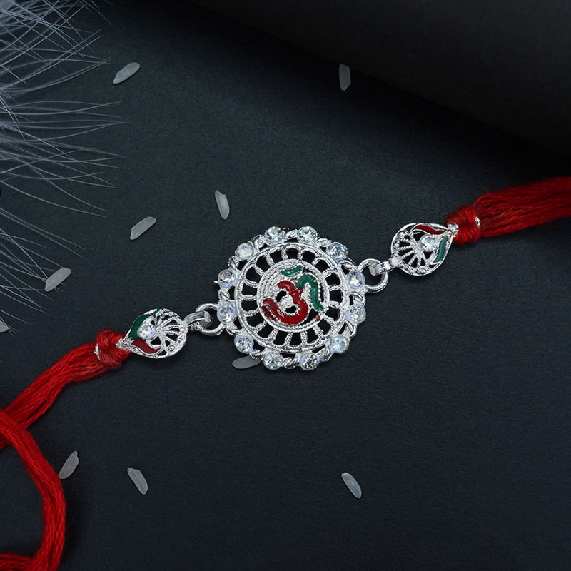 Send Auspicious Silver Rakhi Online